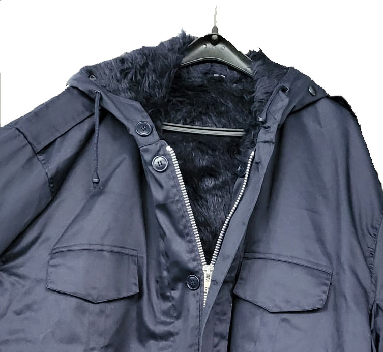 Feuerwehr-Parka mit Kapuze, marineblau