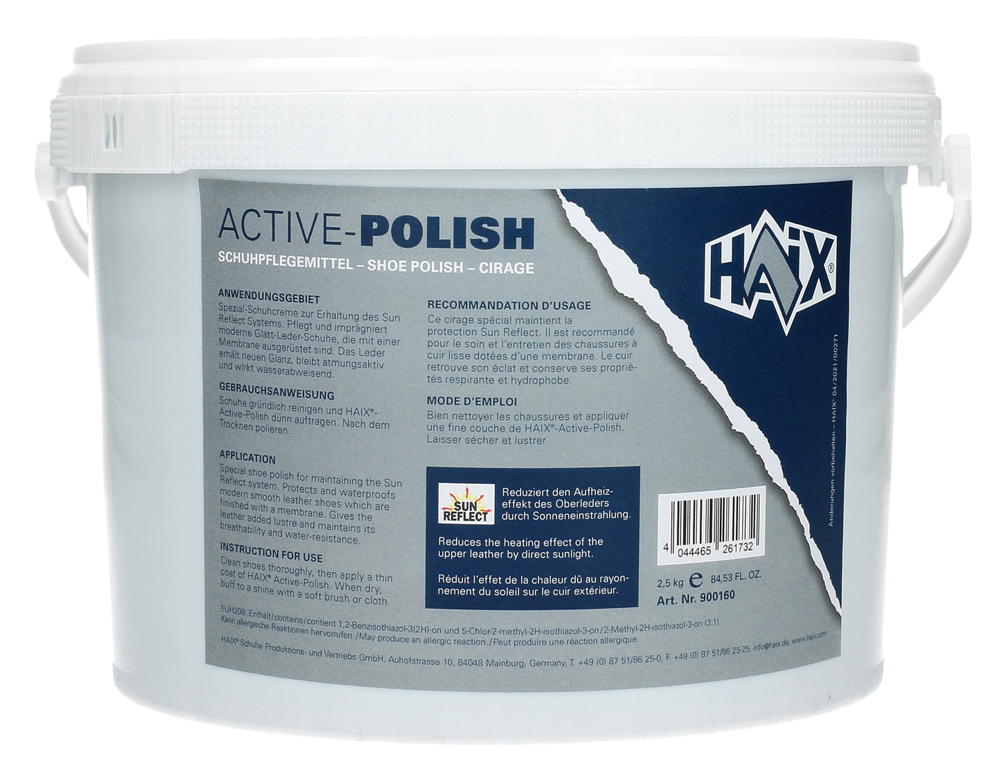 HAIX Schuhpflegemittel Schuhcreme schwarz im Eimer