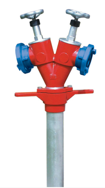 AWG Hydrantenstandrohr DN 80, 2 Abgänge mit Rückflussverhinderern