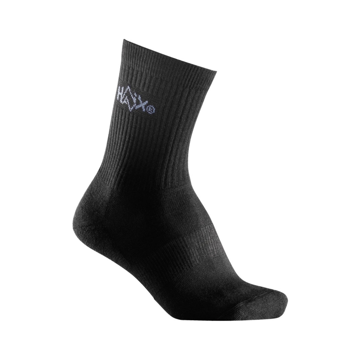 Multifunktionssocken von Haix in schwarz mit aufgesticktem Haix Logo