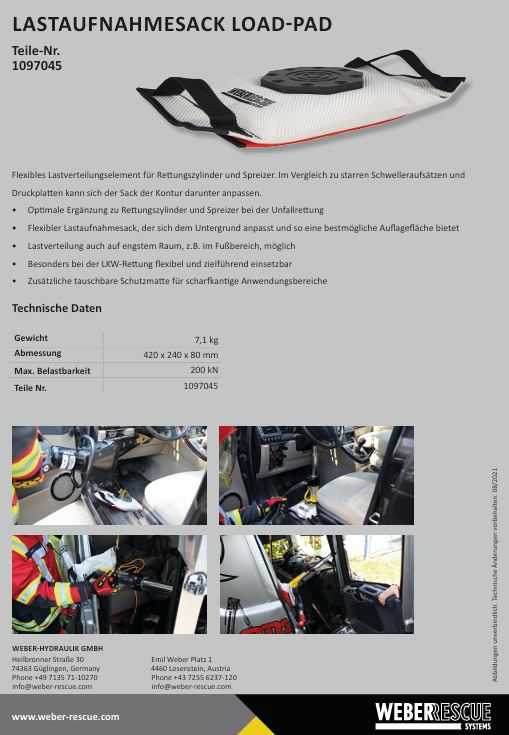 WEBER RESCUE SYSTEMS Lastaufnahmesack LOAD-PAD