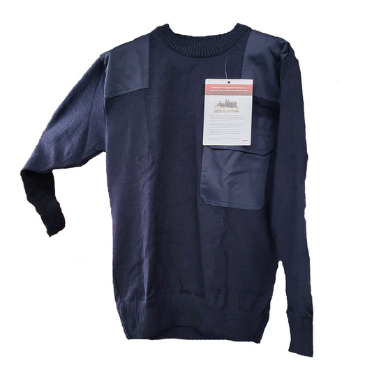 Strickpullover, V-Ausschnitt, dunkelblau