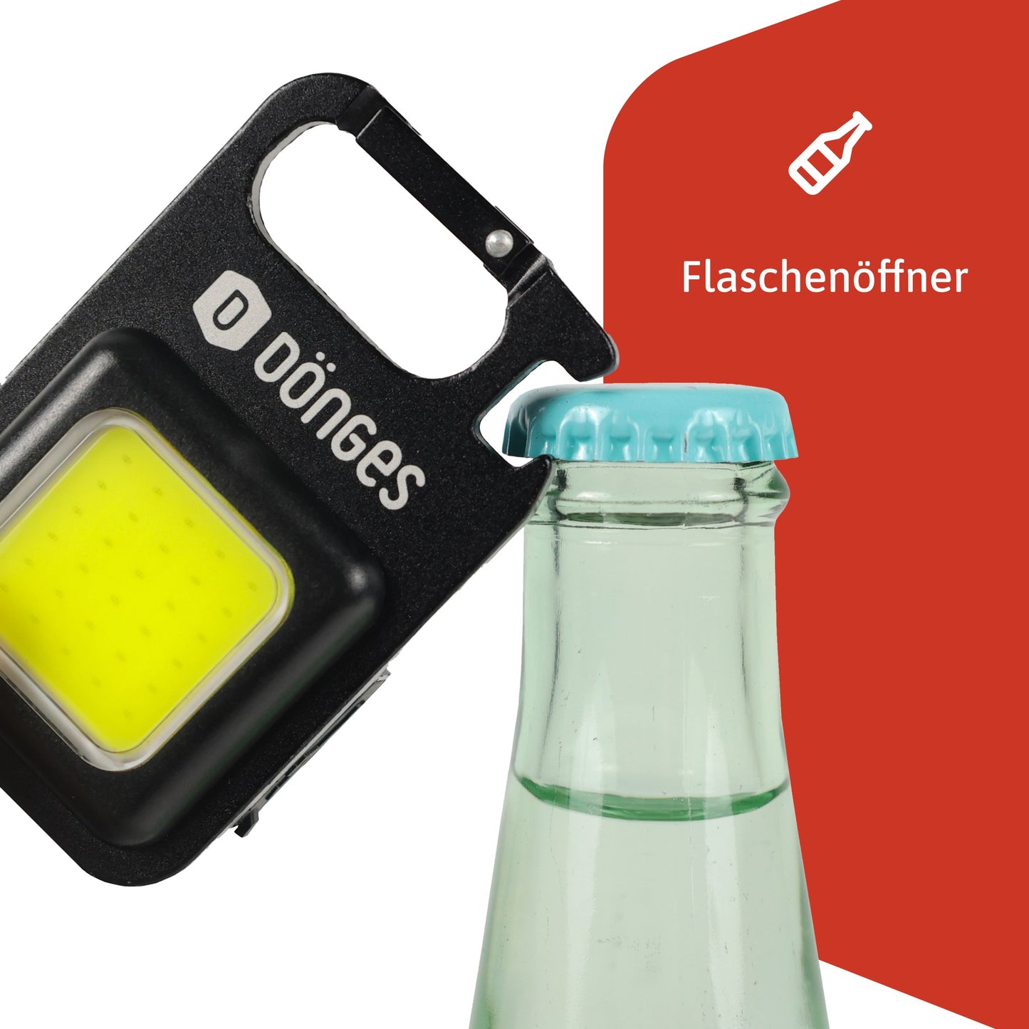 Mini-LED-Leuchte COB dient auch als Flaschenöffner