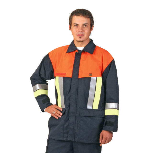 HF Jacke BAYERN 2000, nachleuchtend sipigelb, Koller orange