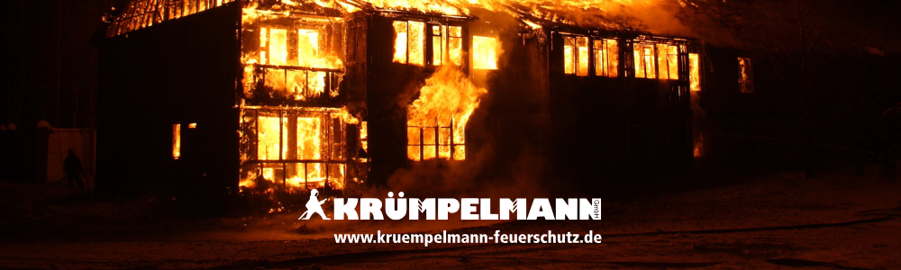 Foto eines brennenden Hauses