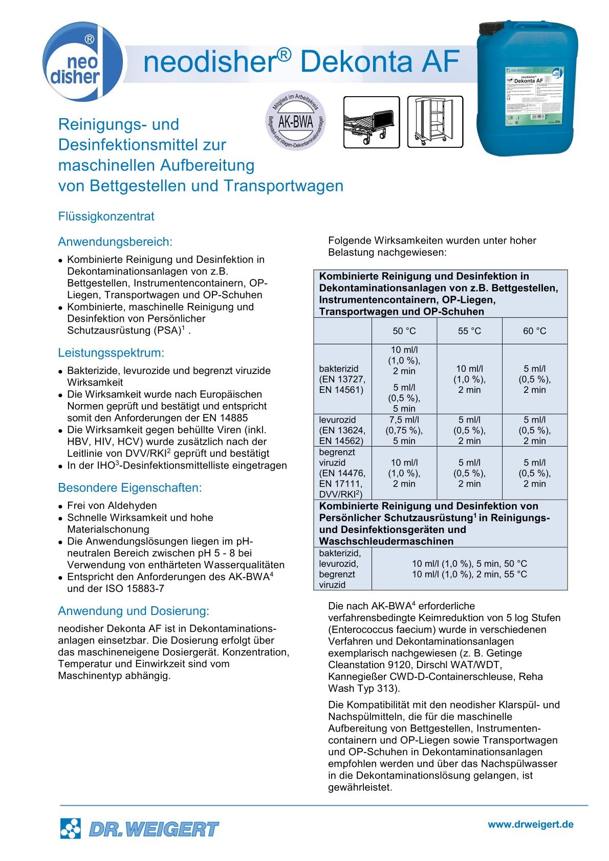 DRÄGER neodisher Dekonta AF im 5l Kanister