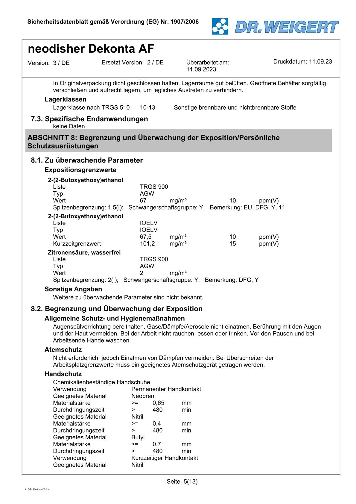 DRÄGER neodisher Dekonta AF im 5l Kanister