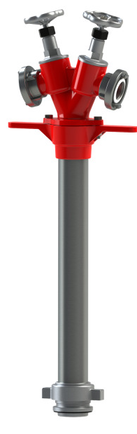 Kindswater Hydrantenstandrohr DN 50, 2 Abgänge