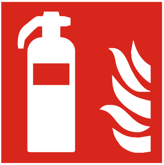 Brandschutzschild Feuerlöscher nach ISO 7010 F 001 – Sicherheit auf höchstem Niveau 150x150