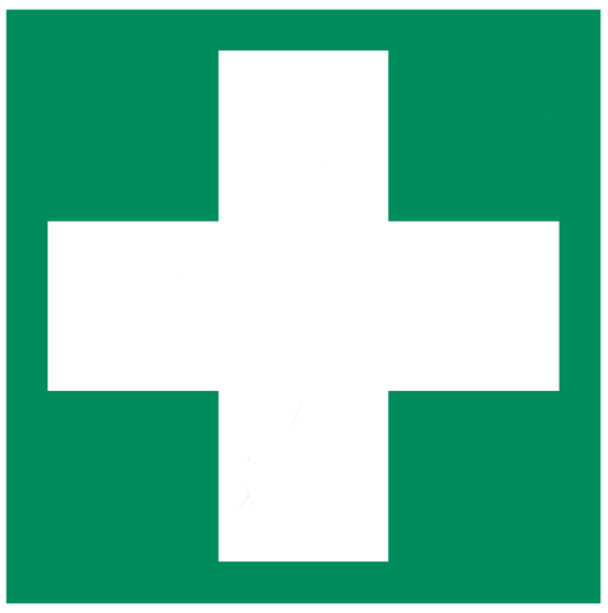 Rettungsschild Erste Hilfe E 003 langnachleuchtend + selbstklebend nach ISO 7010