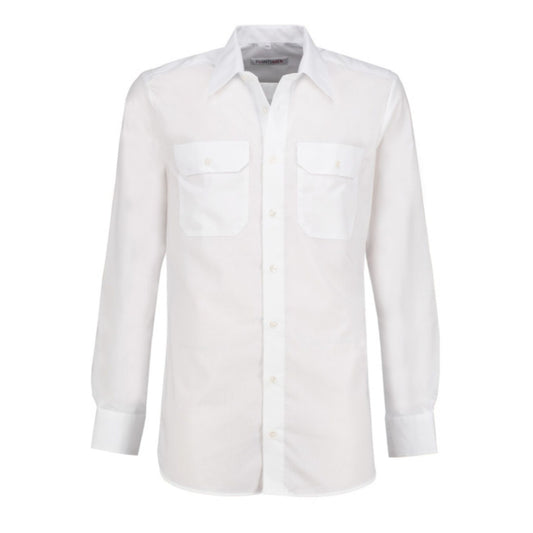 Weißes Diensthemd für Feuerwehren, langarm, Modell München