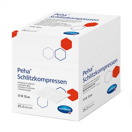Peha Schlitzkompressen 10 x 10 cm